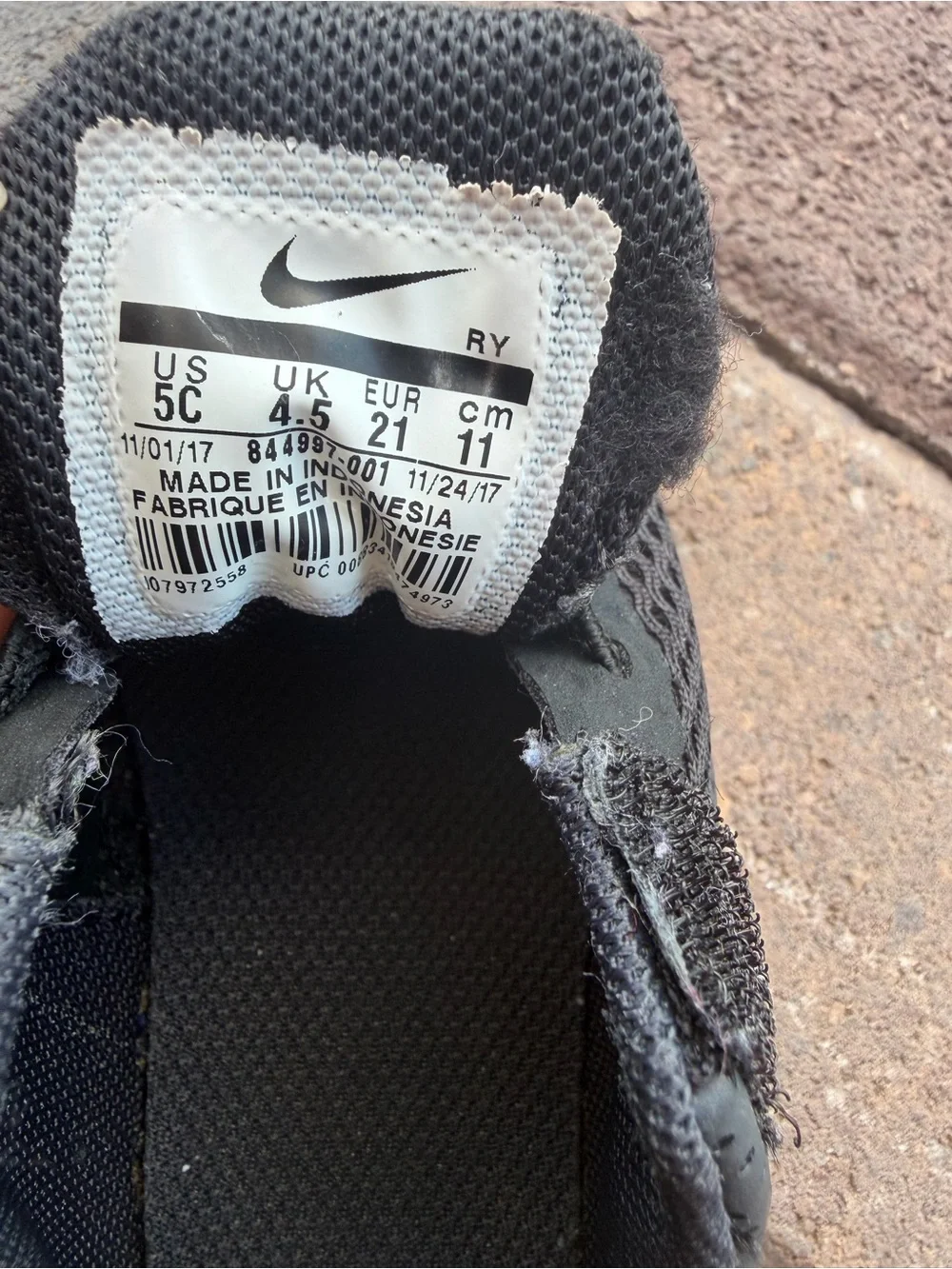 Nike Flex Experience Toddler sBlack Mesh Shoes